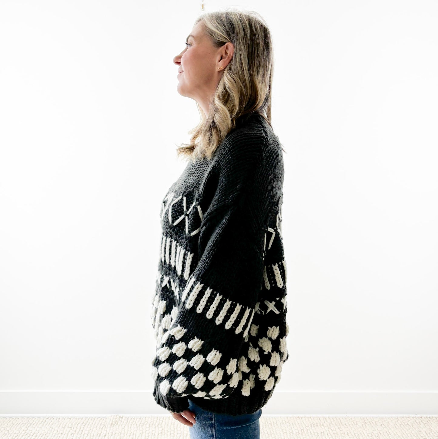 Oversized Heavyweight Cozy Fair Isle Sweater