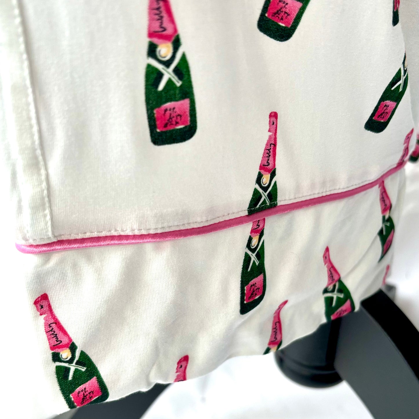 Champagne Bottle Print Bachelorette or Girls Trip Gift Pajama Set