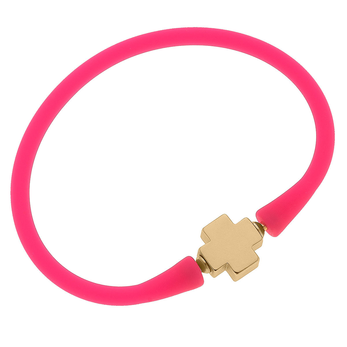 Gold cross stretch bracelet