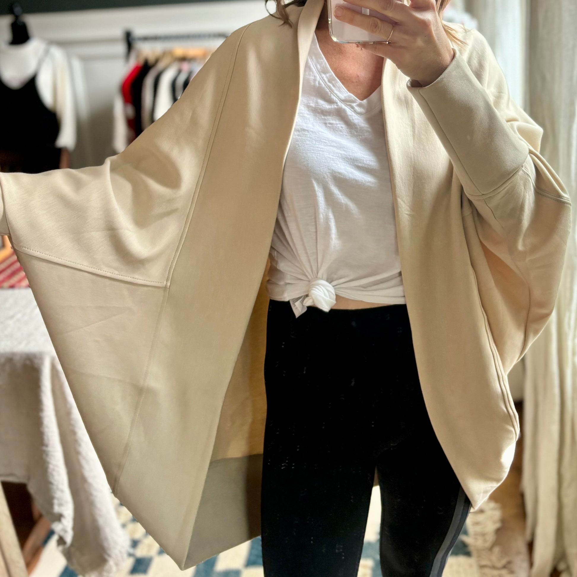 Butter Soft Tan Cocoon Long Cardigan