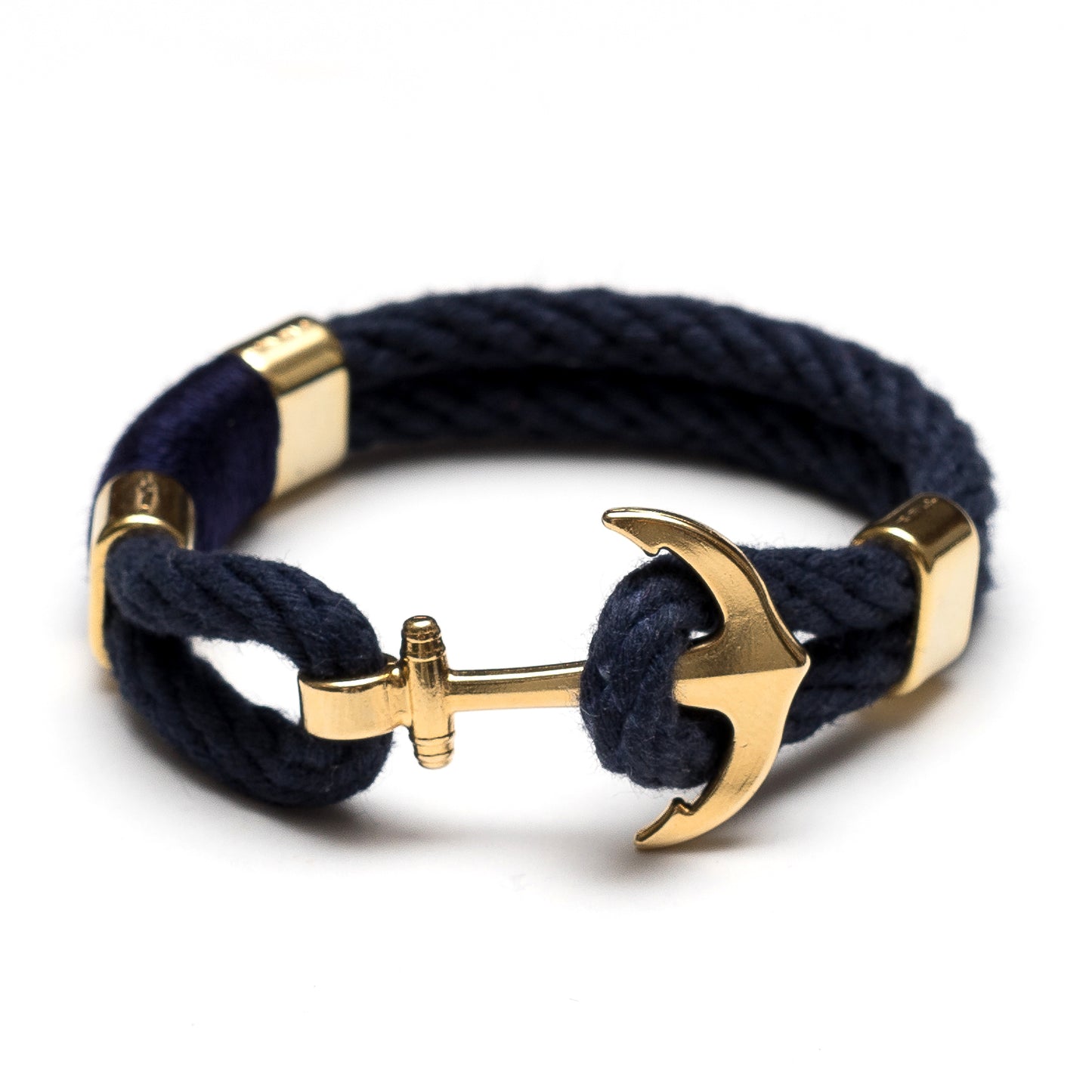 Waverly Rope Bracelet with Gold Anchor Detail