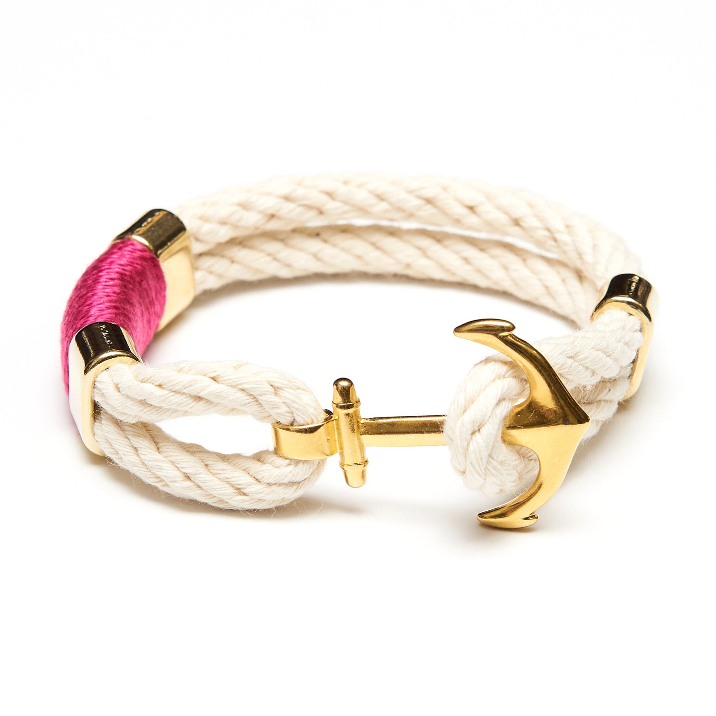 Waverly Rope Bracelet with Gold Anchor Detail